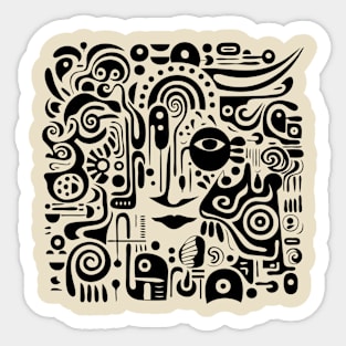 Pop Art Abstract. Sticker